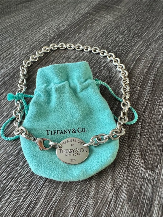 Tiffany & Co. Jewelry - “Return to Tiffany” authentic 15 inch tag necklace 925 silver